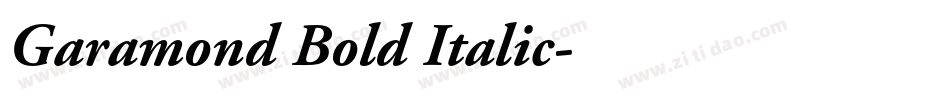 Garamond Bold Italic字体转换